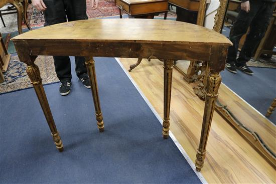 A giltwood console table W.104cm